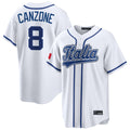 tocy S.Mariners #8 Dominic Canzone Player White Italy 2026 World Classic Home Game Stitched Jerseys