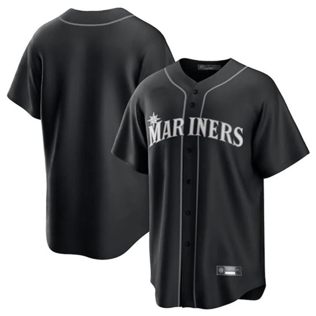 tocy S.Mariners Blank Player Black Home Limited Stitched Jerseys