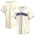 tocy S.Mariners Blank Player Cream Home Game Stitched Jerseys