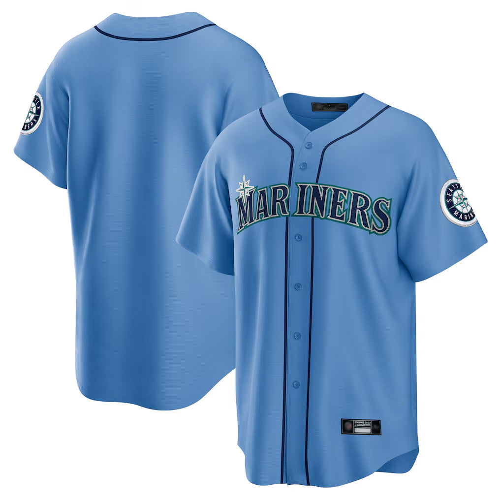 tocy S.Mariners Blank Player Light Blue Home Limited Stitched Jerseys