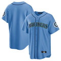 tocy S.Mariners Blank Player Light Blue Home Limited Stitched Jerseys