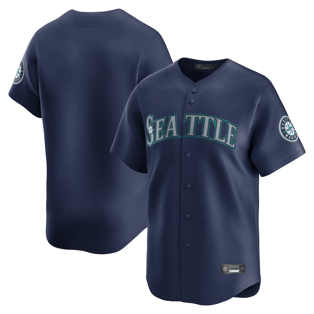 tocy S.Mariners Blank Player Navy Home Limited Stitched Jerseys
