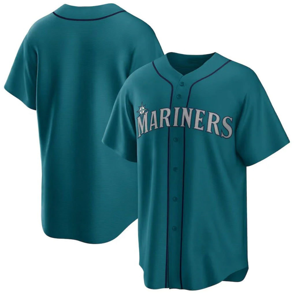tocy S.Mariners Blank Player Teal Home Game Stitched Jerseys