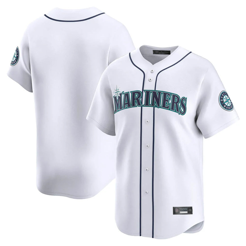 tocy S.Mariners Blank Player White Home Limited Stitched Jerseys