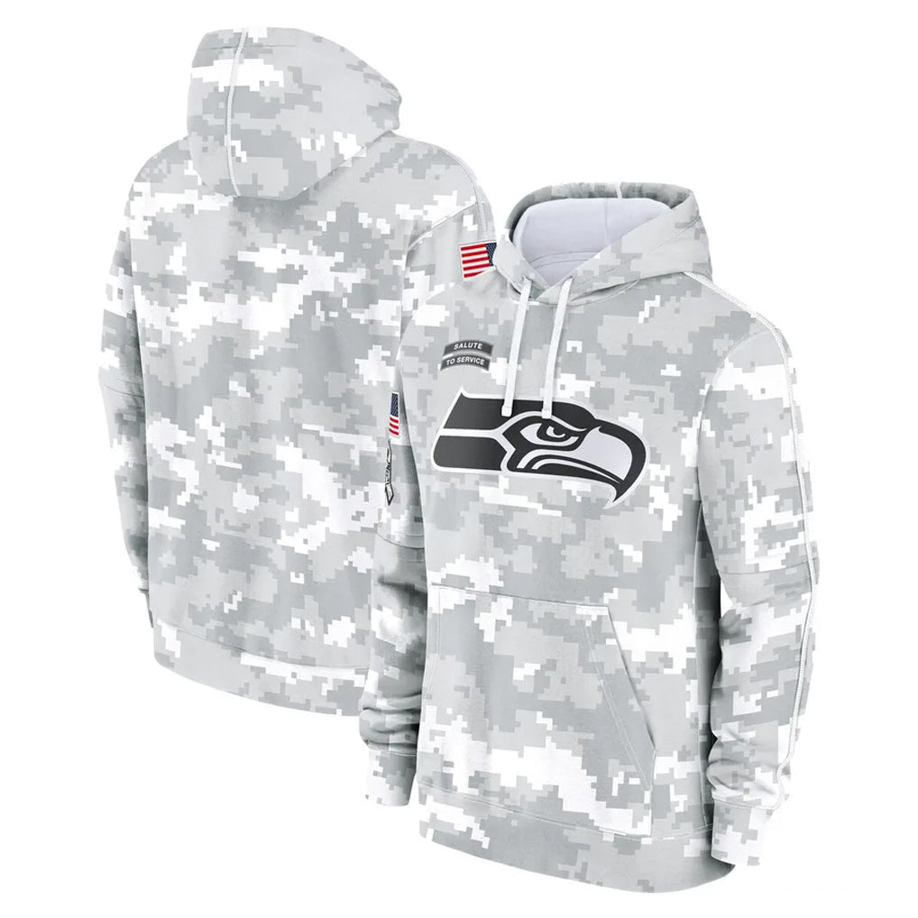 Tocy S.Seahawks Arctic Camo Limited Salute to Service Pullover Hoodies Game Blank Player Stitched Jerseys
