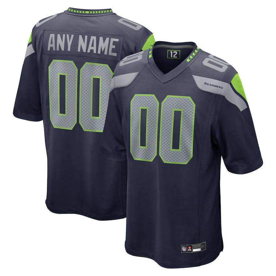tocy Custom S.Seahawks Home Game Stitched Jerseys