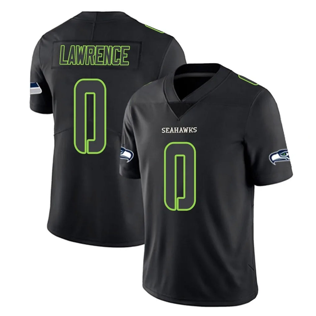 Tocy S.Seahawks #0 DeMarcus Lawrence Player Black Impact Limited Home Game Stitched Jerseys