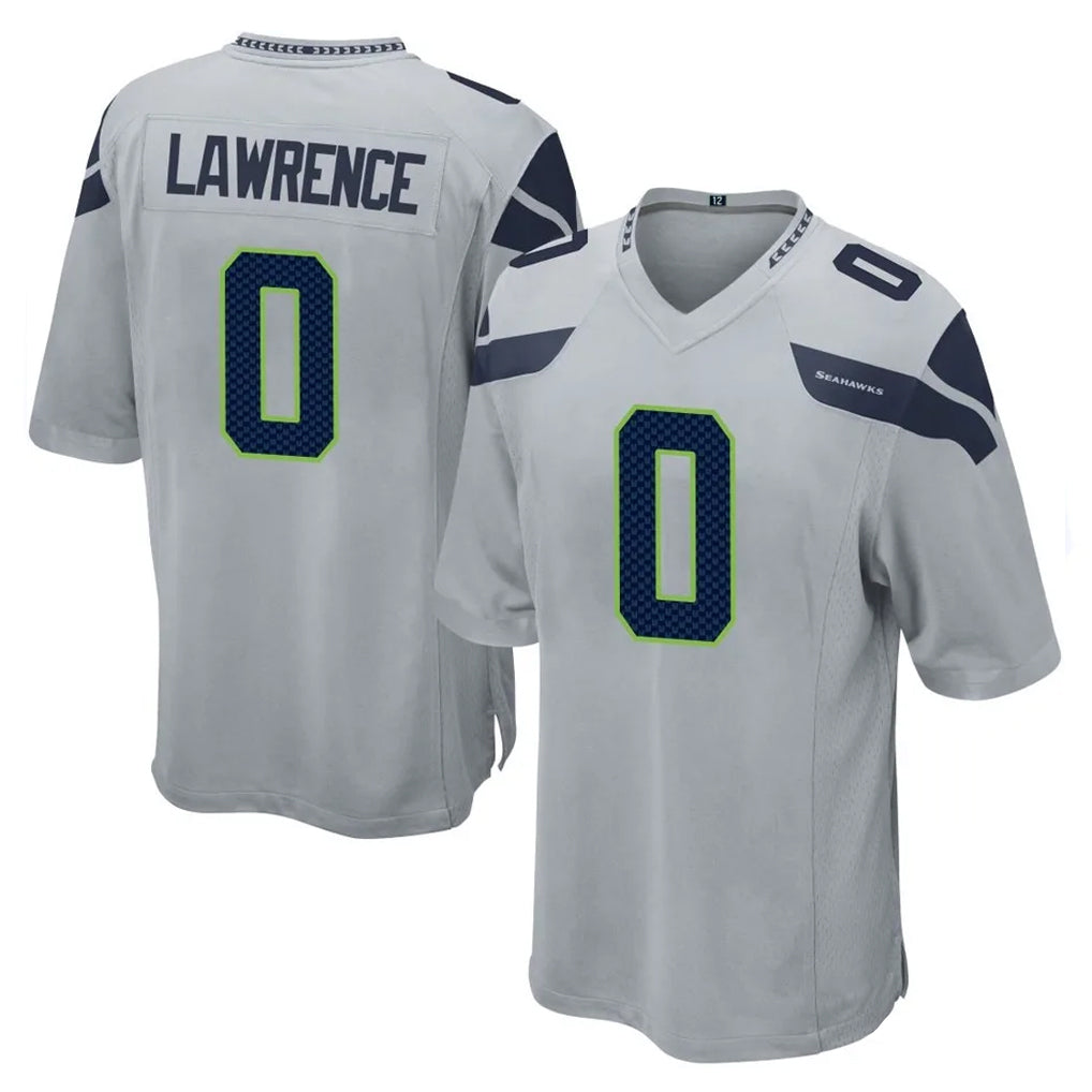 Tocy S.Seahawks #0 DeMarcus Lawrence Player Gray Home Game Stitched Jerseys