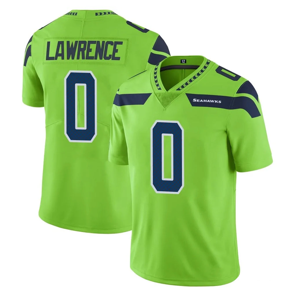 Tocy S.Seahawks #0 DeMarcus Lawrence Player Green Limited Color Rush Home Game Stitched Jerseys