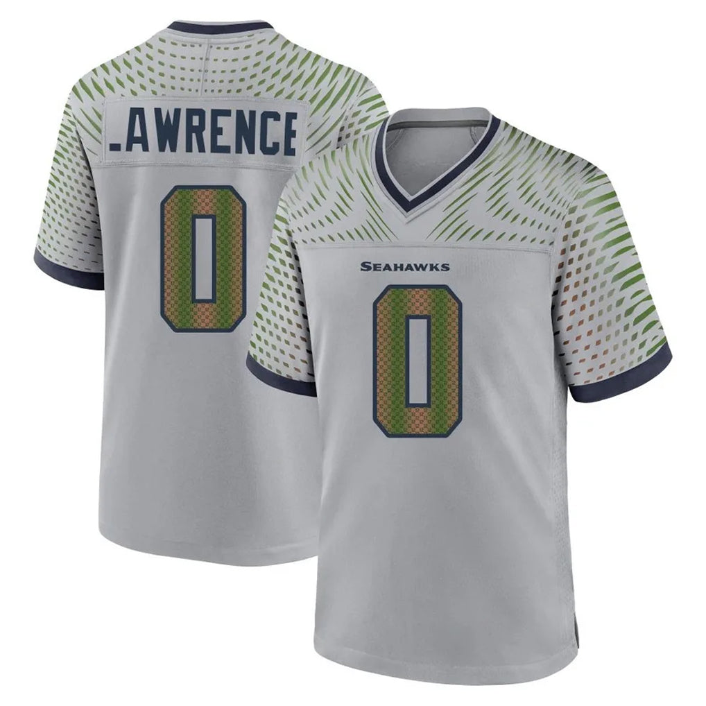 Tocy S.Seahawks #0 DeMarcus Lawrence Player Grey 2025 Rivalries Collection Home Game Stitched Jerseys