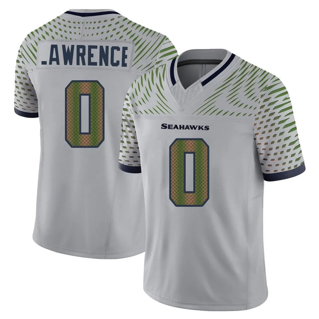 Tocy S.Seahawks #0 DeMarcus Lawrence Player Grey Limited 2025 Rivalries Collection Home Game Stitched Jerseys