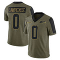 Tocy S.Seahawks #0 DeMarcus Lawrence Player Olive Salute To Service Limited Game Stitched Jerseys