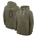 Tocy S.Seahawks #0 DeMarcus Lawrence Player Olive Salute to Service Pullover Hoodies Limited Stitched Jerseys