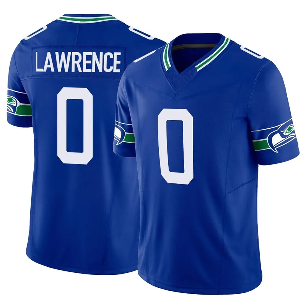 Tocy S.Seahawks #0 DeMarcus Lawrence Player Royal Limited Throwback Vapor F.U.S.E. Home Game Stitched Jerseys