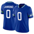 Tocy S.Seahawks #0 DeMarcus Lawrence Player Royal Limited Throwback Vapor F.U.S.E. Home Game Stitched Jerseys