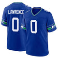 Tocy S.Seahawks #0 DeMarcus Lawrence Player Royal Throwback Home Game Stitched Jerseys