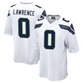 Tocy S.Seahawks #0 DeMarcus Lawrence Player White Home Game Stitched Jerseys