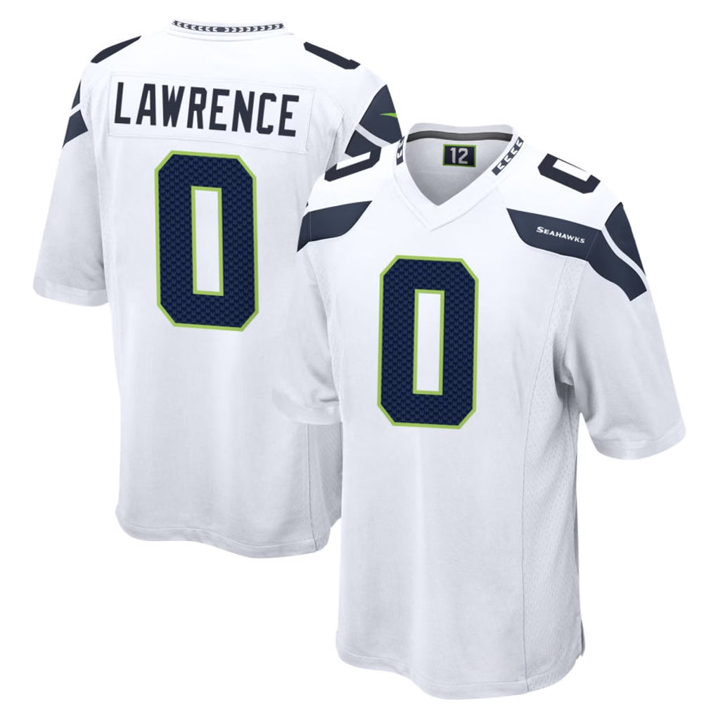 Tocy S.Seahawks #0 DeMarcus Lawrence Player White Home Game Stitched Jerseys