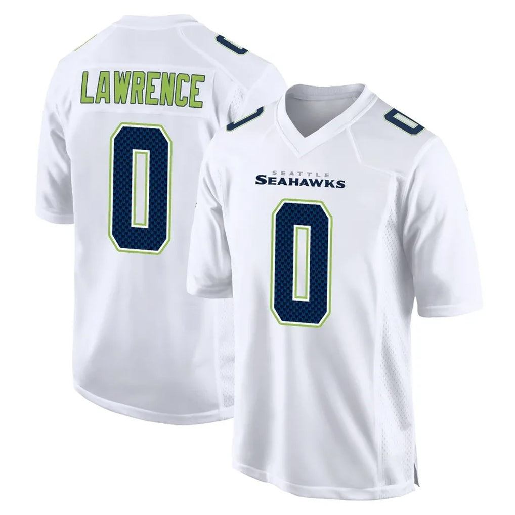 Tocy S.Seahawks #0 DeMarcus Lawrence Player White Tundra Fashion Home Game Stitched Jerseys