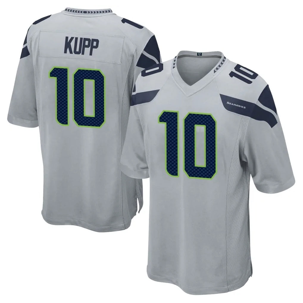 Tocy S.Seahawks #10 Cooper Kupp Player Gray Home Game Stitched Jerseys