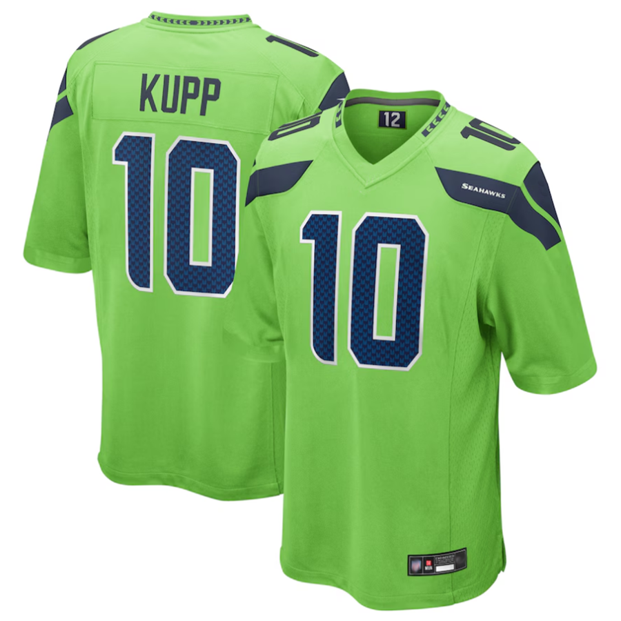 tocy S.Seahawks #10 Cooper Kupp Player Green Game Replica Stitched Jerseys