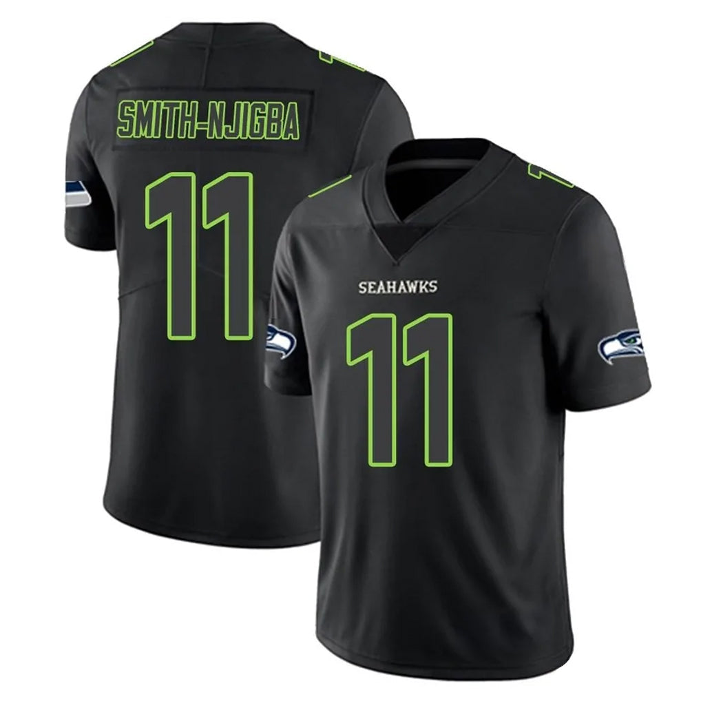 Tocy S.Seahawks #11 Jaxon Smith-Njigba Player Black Impact Limited Home Game Stitched Jerseys
