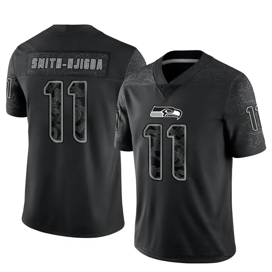 tocy S.Seahawks #11 Jaxon Smith-Njigba Player Black Limited Reflective Stitched Jerseys