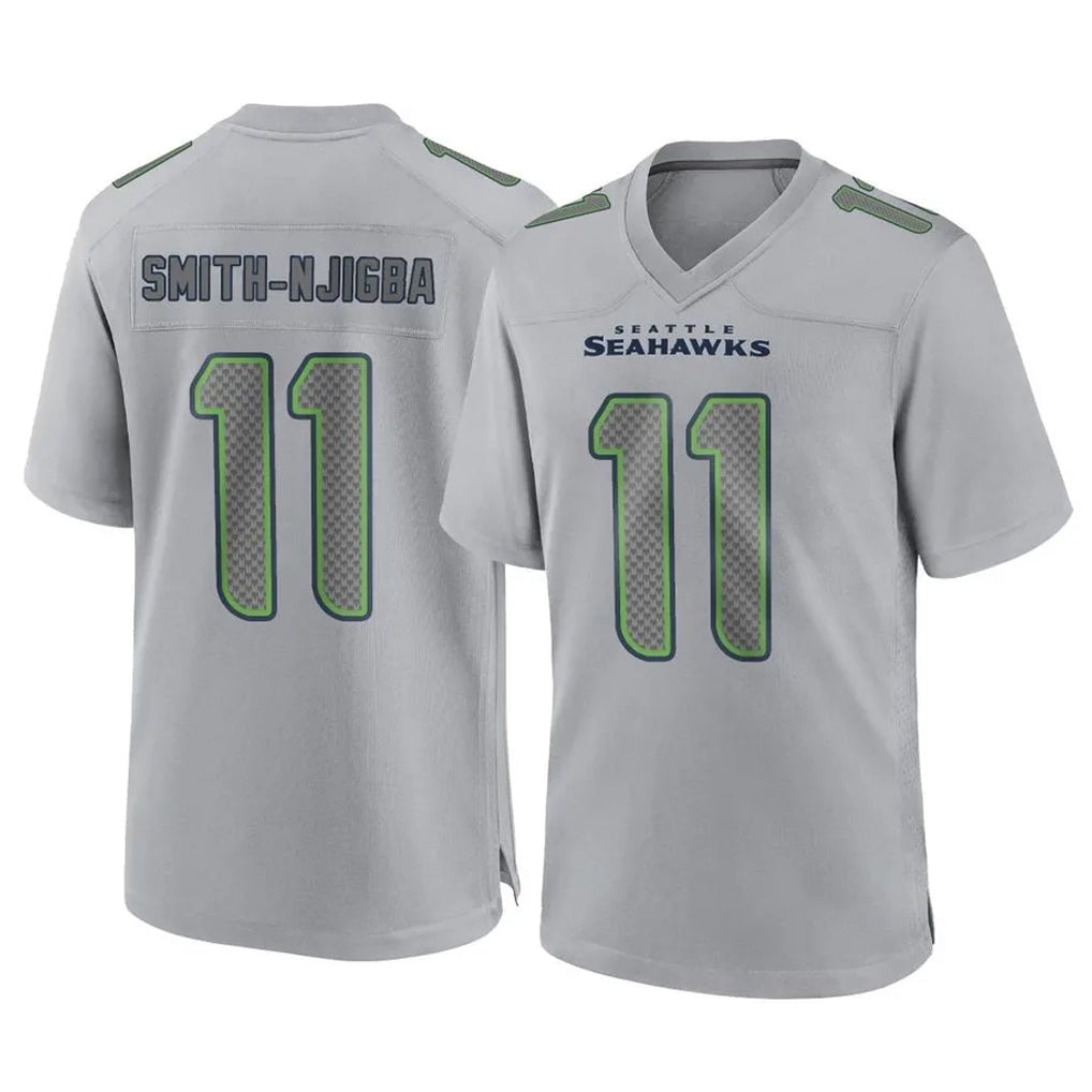 Tocy S.Seahawks #11 Jaxon Smith-Njigba Player Gray Atmosphere Fashion Home Game Stitched Jerseys
