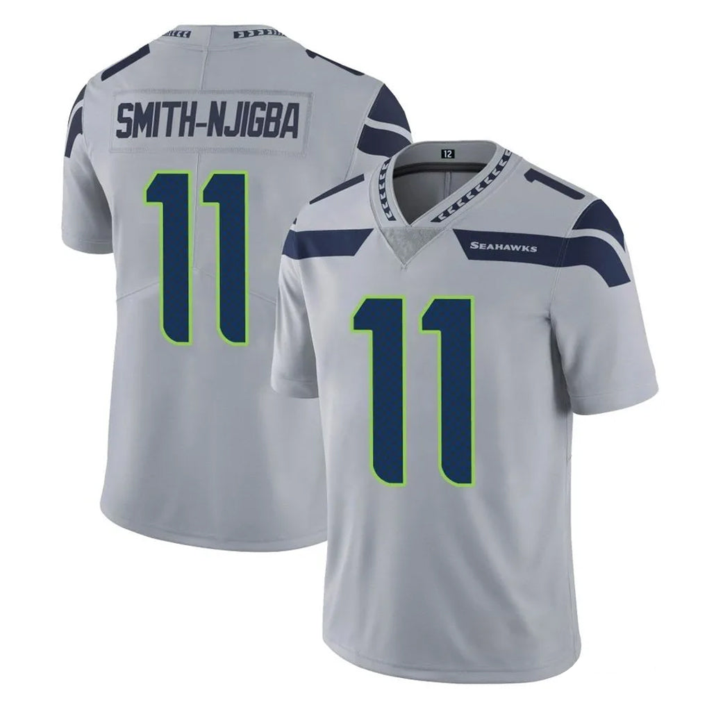 Tocy S.Seahawks #11 Jaxon Smith-Njigba Player Gray Limited Vapor Untouchable Home Game Stitched Jerseys