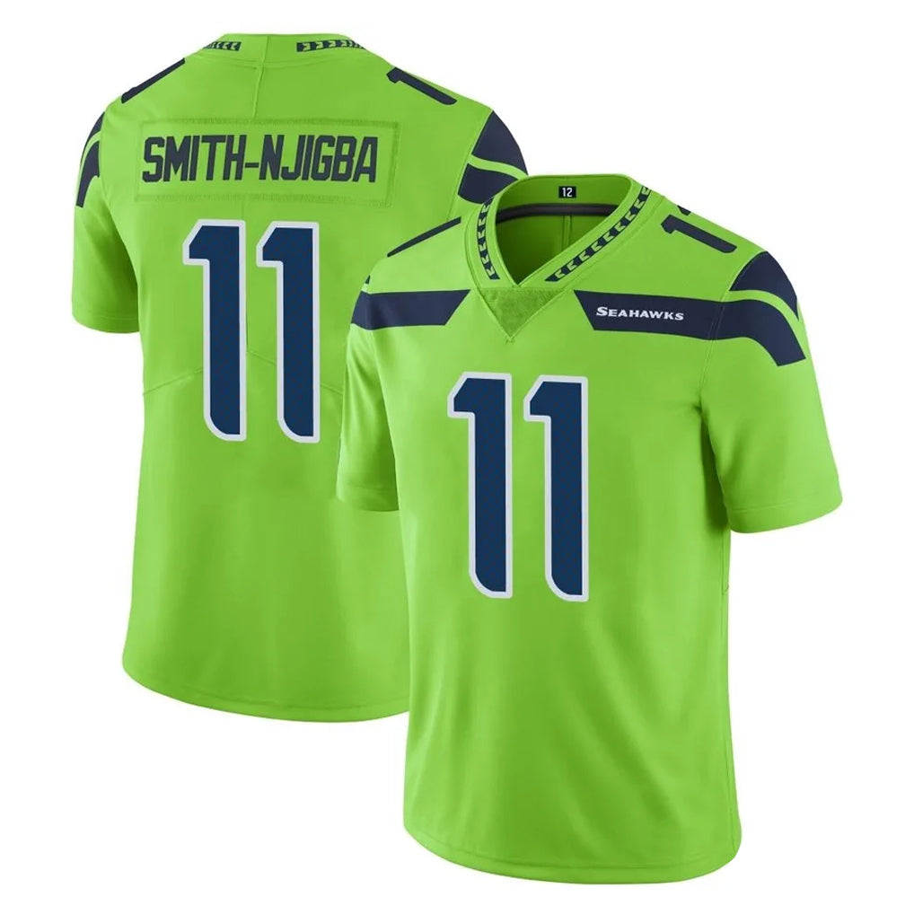 Tocy S.Seahawks #11 Jaxon Smith-Njigba Player Green Limited Color Rush Home Game Stitched Jerseys