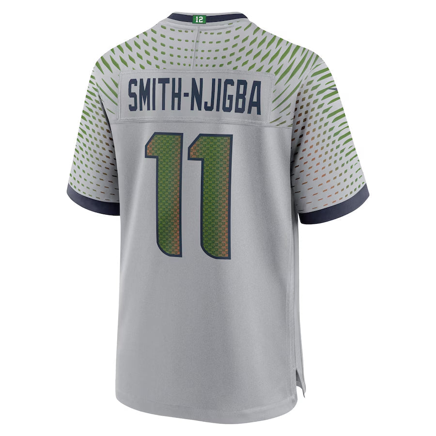 tocy S.Seahawks #11 Jaxon Smith-Njigba Player Grey Rivalries Collection Game Stitched Jerseys