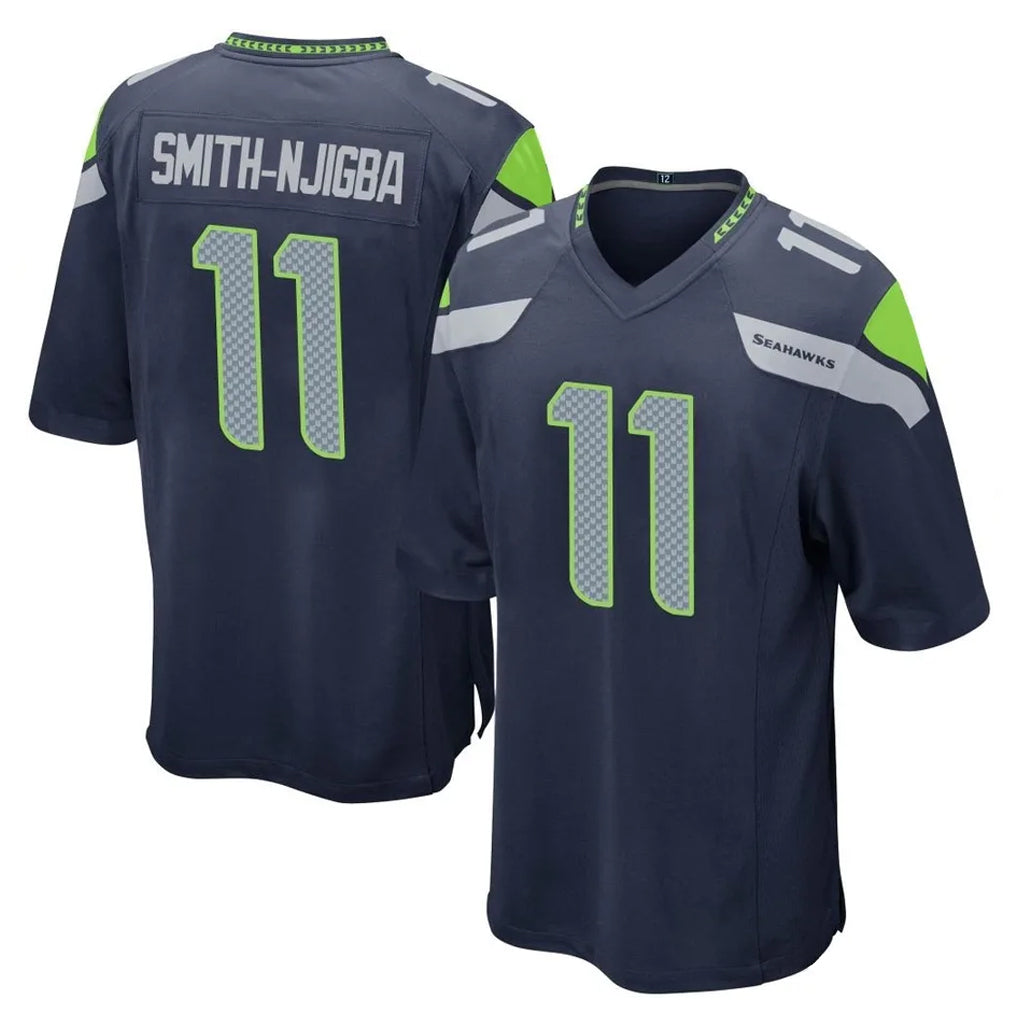 Tocy S.Seahawks #11 Jaxon Smith-Njigba Player Navy Home Game Stitched Jerseys