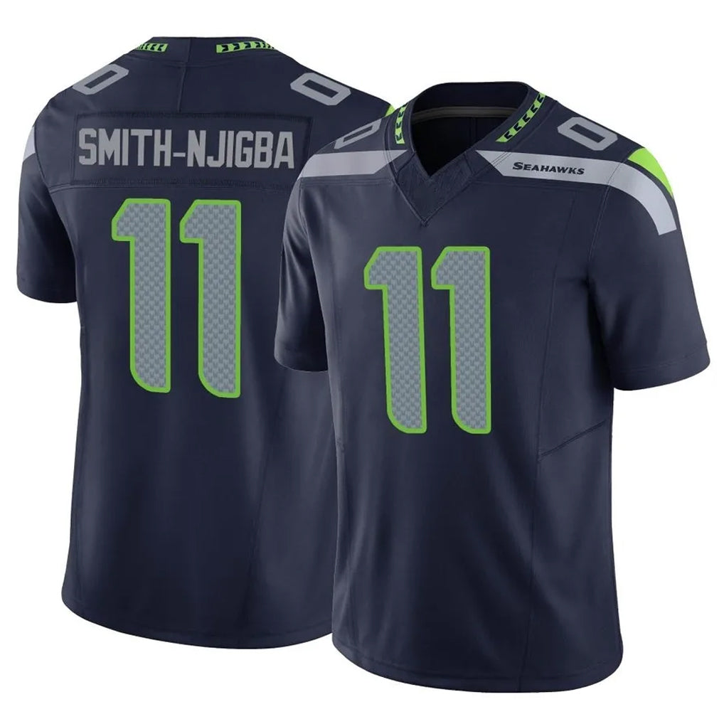Tocy S.Seahawks #11 Jaxon Smith-Njigba Player Navy Limited Vapor F.U.S.E. Home Game Stitched Jerseys