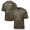 tocy S.Seahawks #11 Jaxon Smith-Njigba Player Olive Salute to Service Game Stitched Jerseys