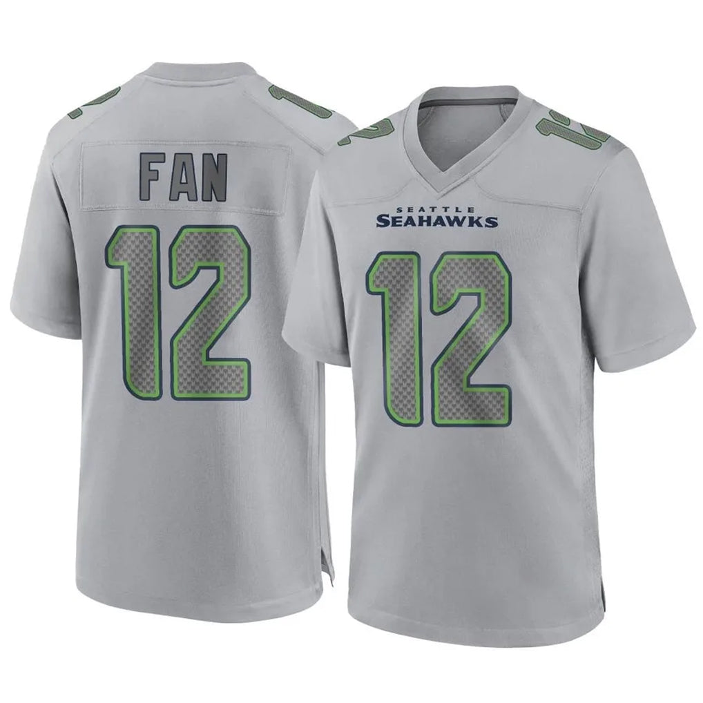 Tocy S.Seahawks #12 12th Fan Player Gray Atmosphere Fashion Home Game Stitched Jerseys