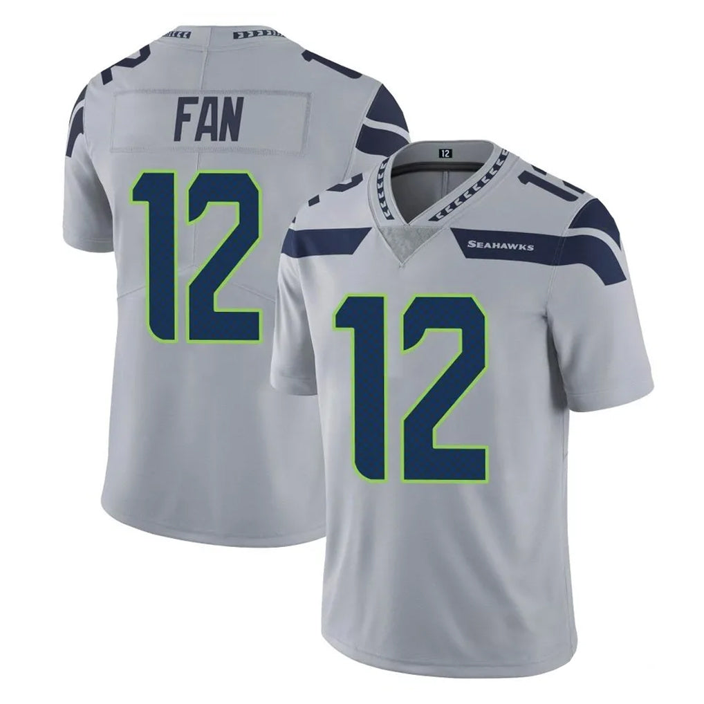 Tocy S.Seahawks #12 12th Fan Player Gray Limited Vapor Untouchable Home Game Stitched Jerseys