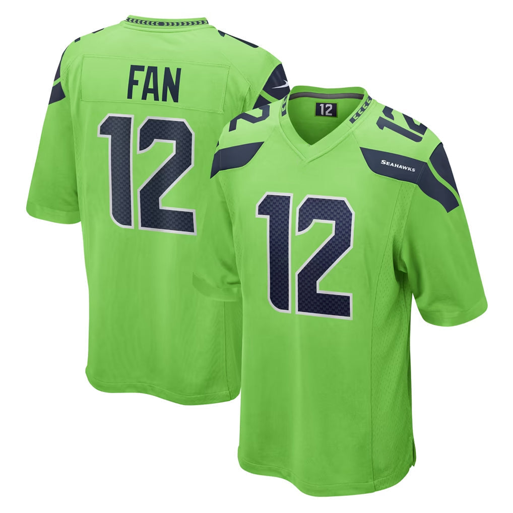 Tocy S.Seahawks #12 12th Fan Player Green Home Game Stitched Jerseys