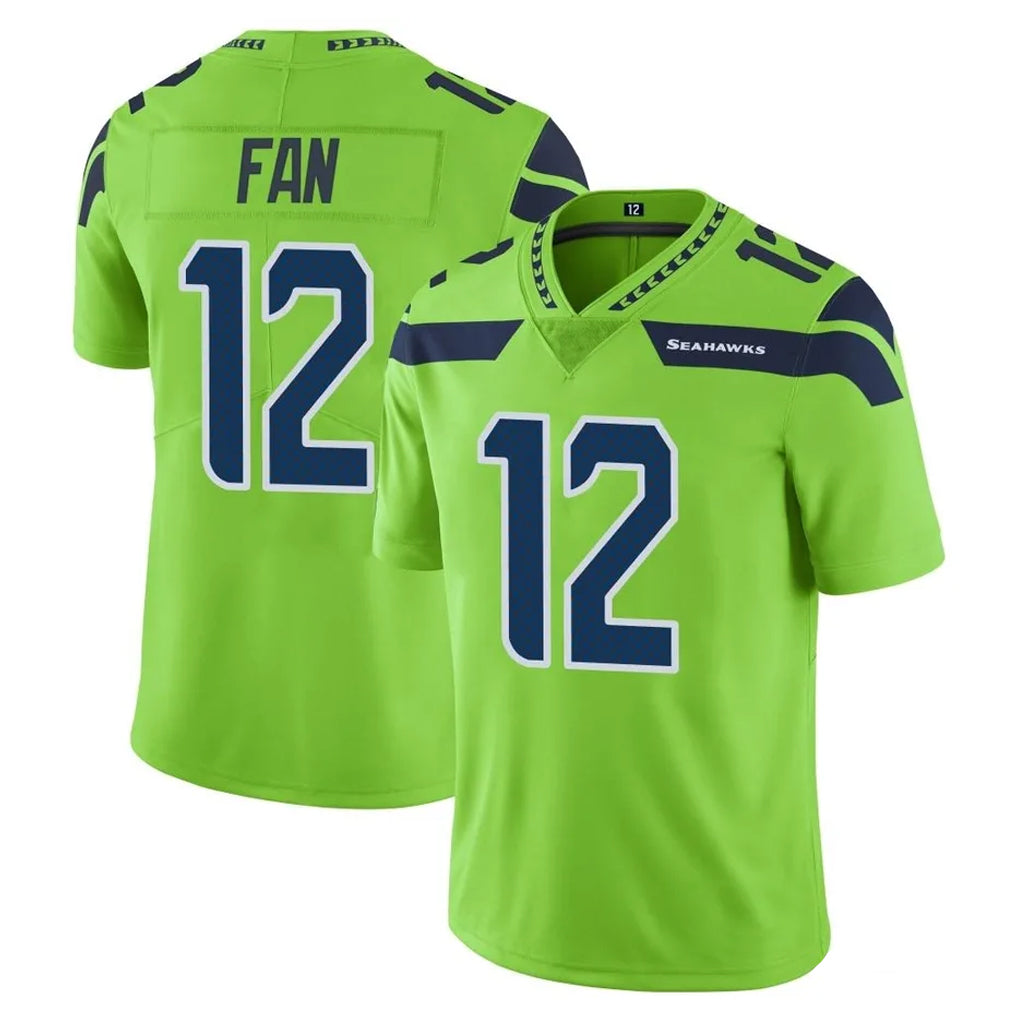 Tocy S.Seahawks #12 12th Fan Player Green Limited Color Rush Home Game Stitched Jerseys