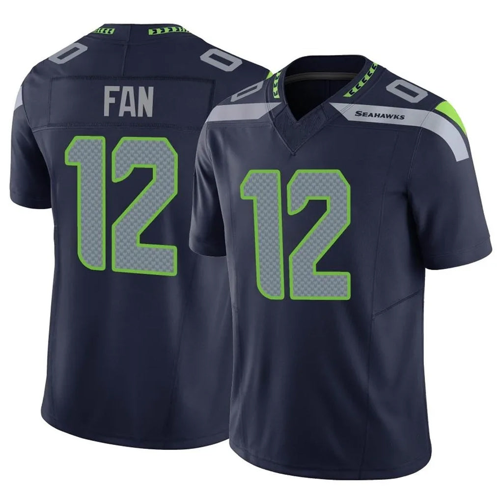 Tocy S.Seahawks #12 12th Fan Player Navy Limited Vapor F.U.S.E. Home Game Stitched Jerseys