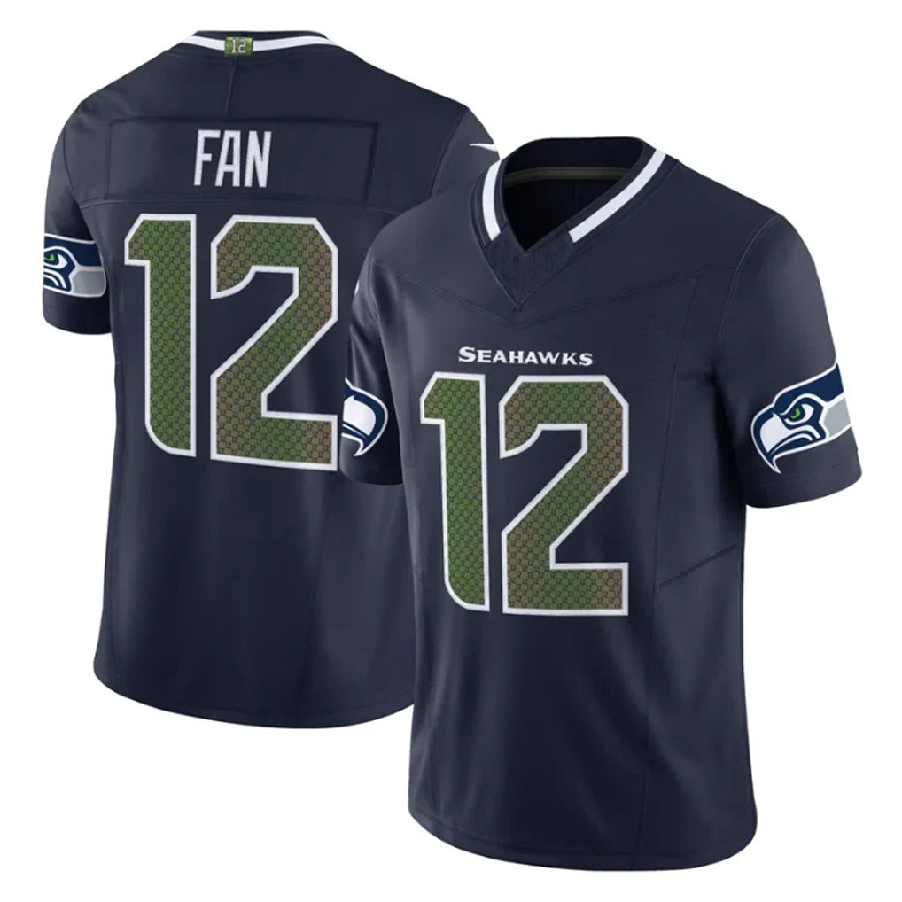 Tocy S.Seahawks #12 12th Fan Player Navy Rivalries Vapor Limited Home Game Stitched Jerseys
