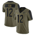 Tocy S.Seahawks #12 12th Fan Player Olive Salute To Service Limited Game Stitched Jerseys