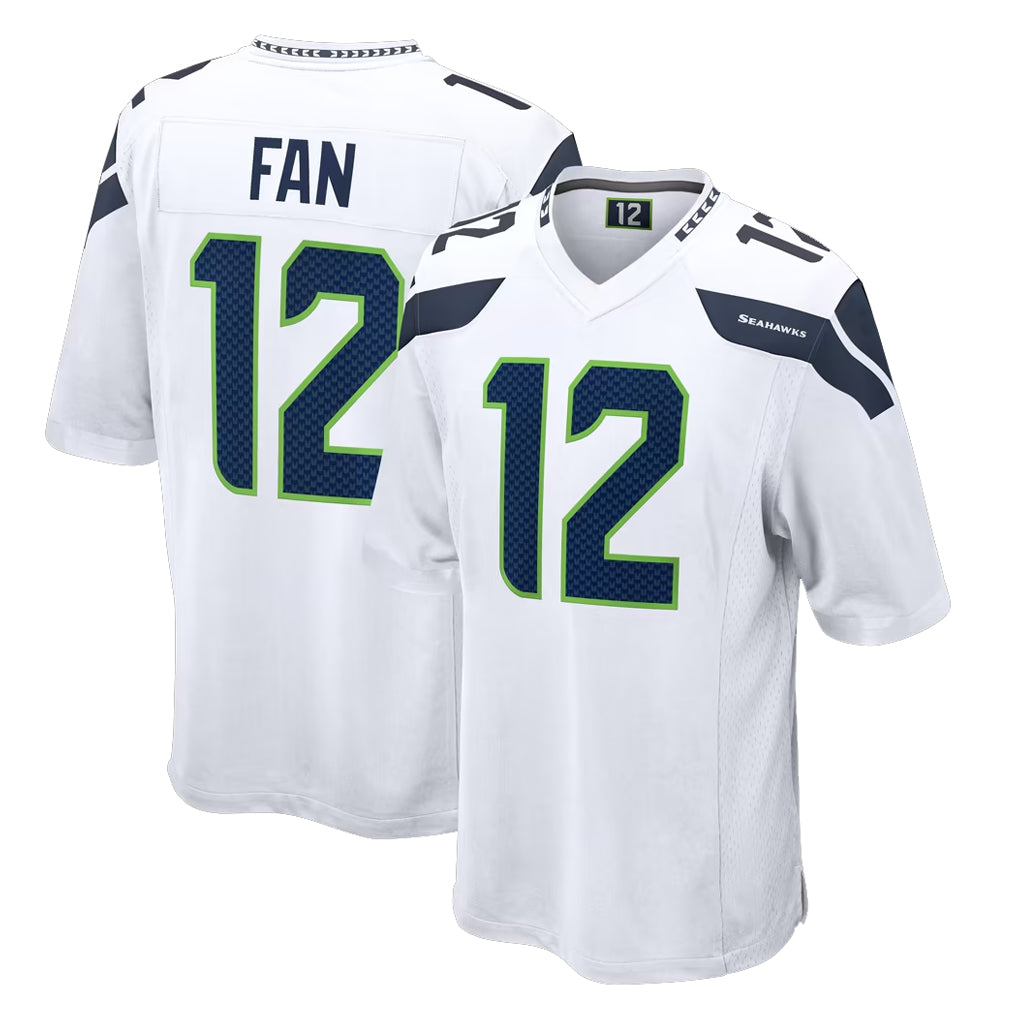 Tocy S.Seahawks #12 12th Fan Player White Home Game Stitched Jerseys