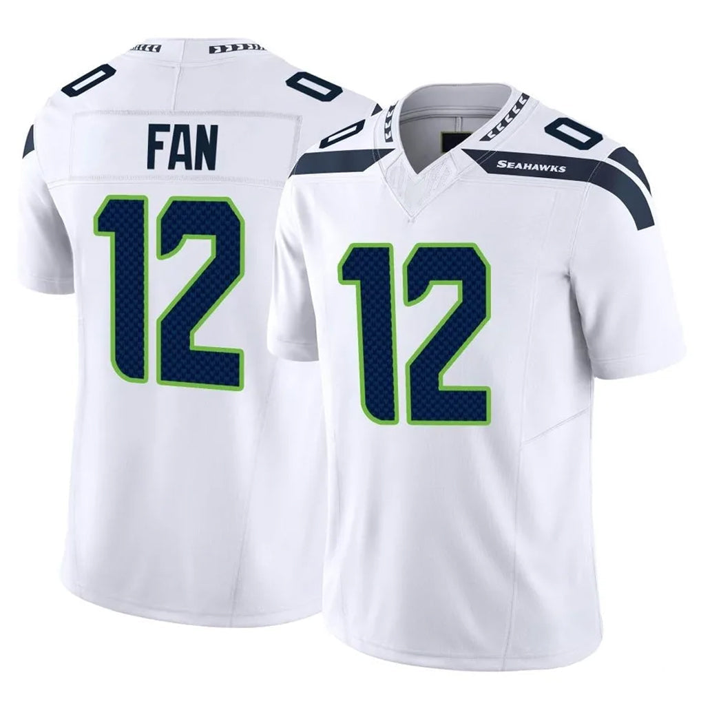 Tocy S.Seahawks #12 12th Fan Player White Limited Vapor F.U.S.E. Home Game Stitched Jerseys