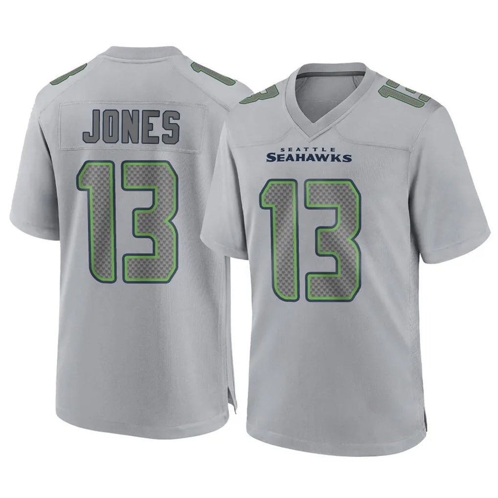 Tocy S.Seahawks #13 Ernest Jones IV Player Gray Atmosphere Fashion Home Game Stitched Jerseys