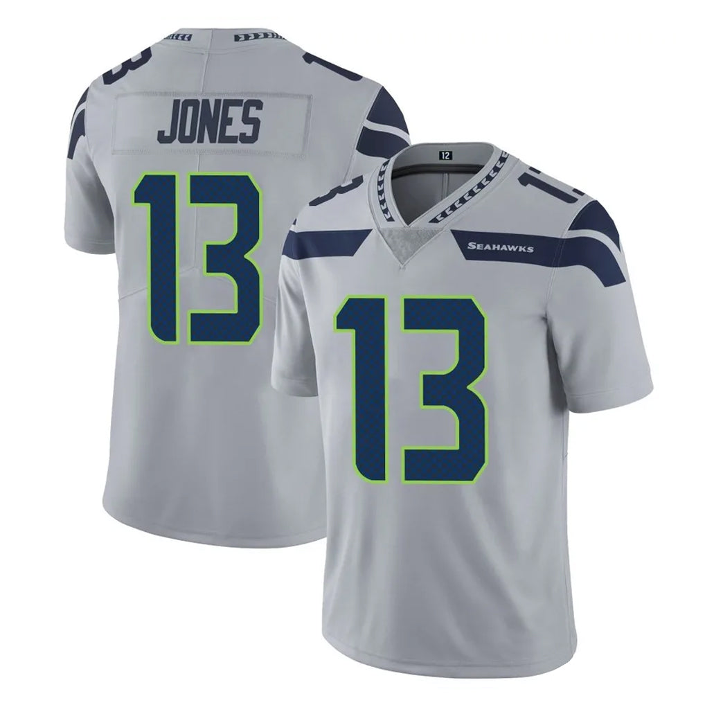 Tocy S.Seahawks #13 Ernest Jones IV Player Gray Limited Vapor Untouchable Home Game Stitched Jerseys