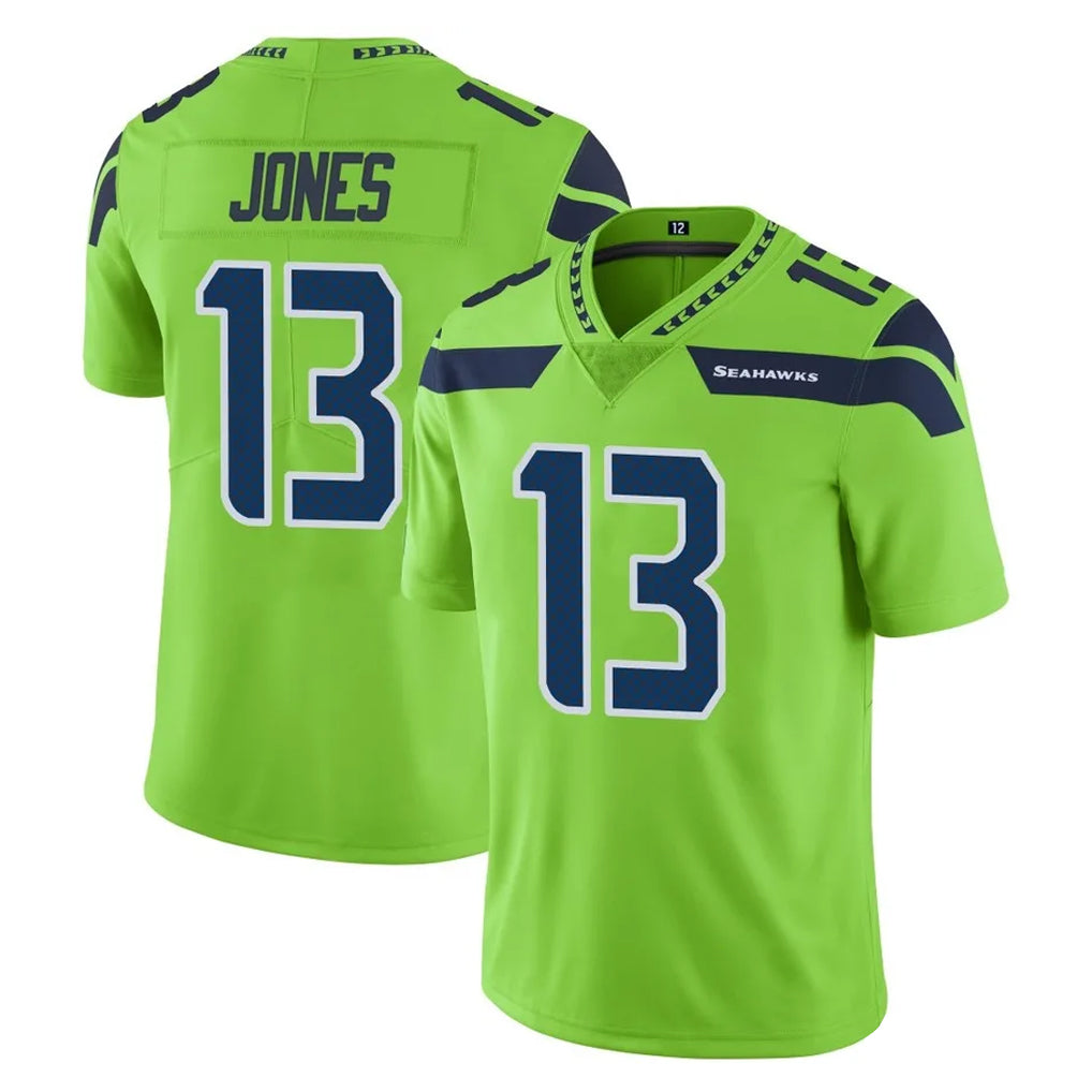 Tocy S.Seahawks #13 Ernest Jones IV Player Green Limited Color Rush Home Game Stitched Jerseys