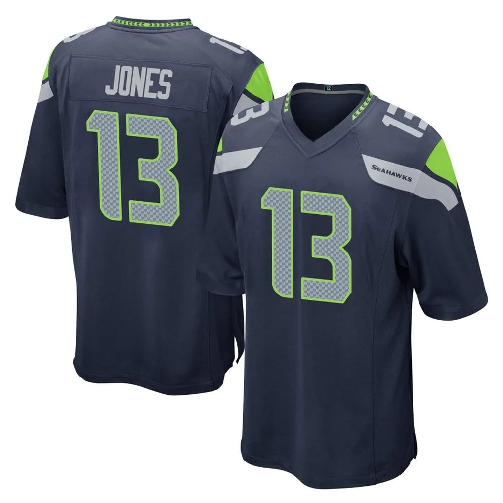 Tocy S.Seahawks #13 Ernest Jones IV Player Navy Home Game Stitched Jerseys