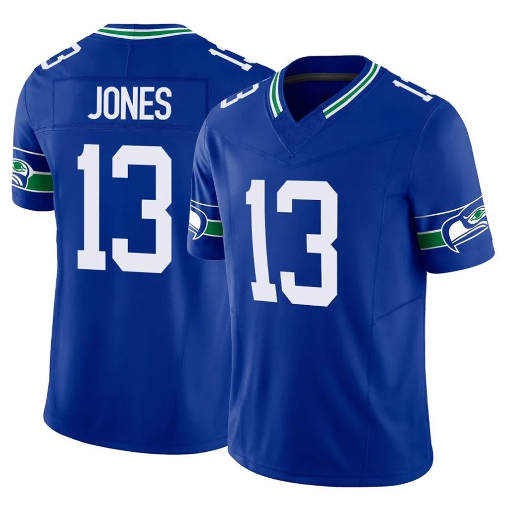 Tocy S.Seahawks #13 Ernest Jones IV Player Royal Limited Throwback Vapor F.U.S.E. Home Game Stitched Jerseys