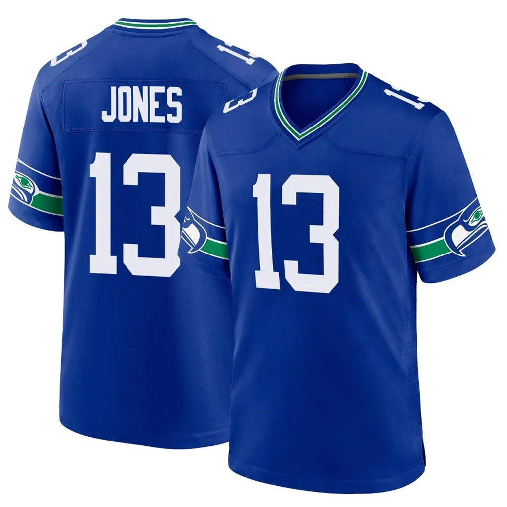 Tocy S.Seahawks #13 Ernest Jones IV Player Royal Throwback Home Game Stitched Jerseys