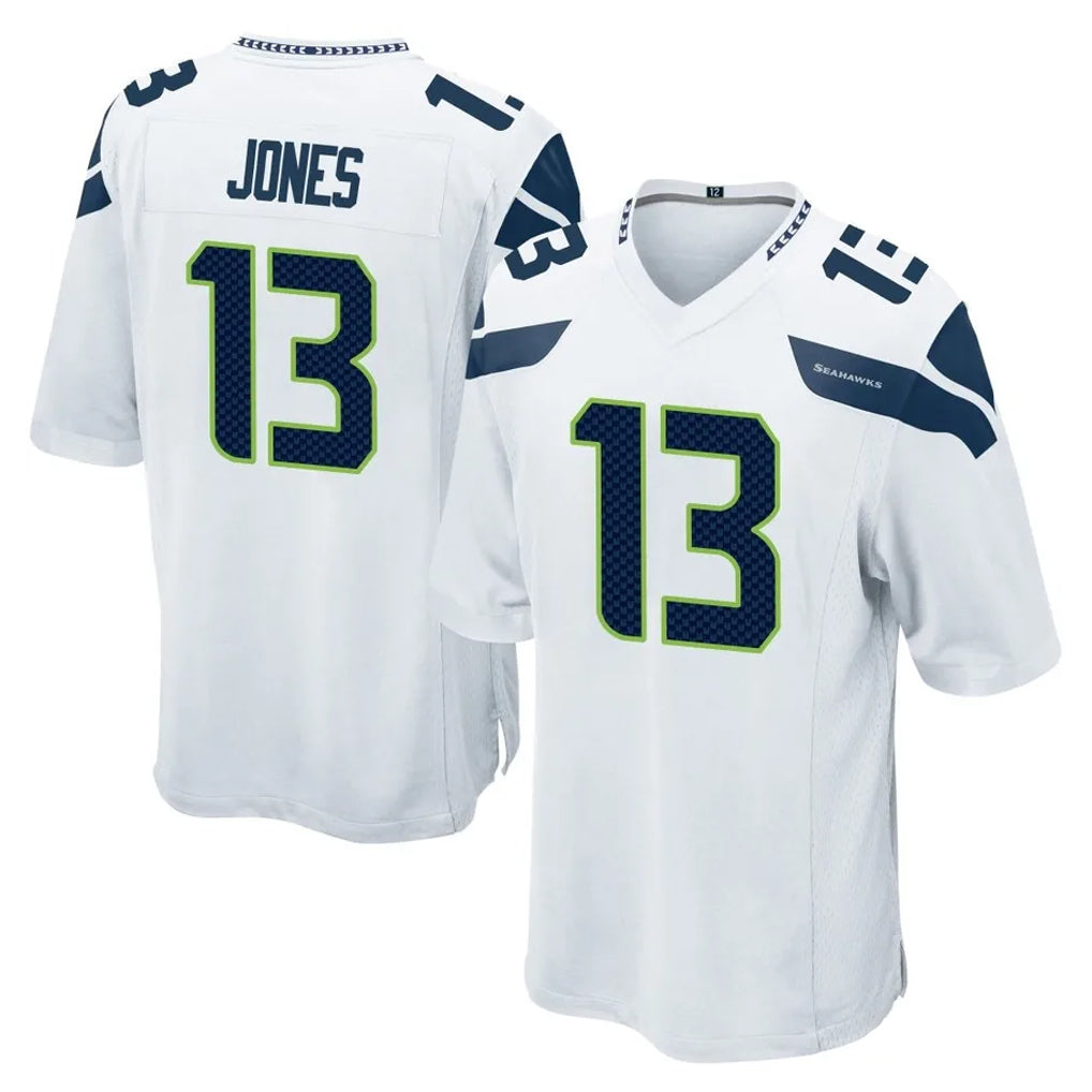 Tocy S.Seahawks #13 Ernest Jones IV Player White Home Game Stitched Jerseys